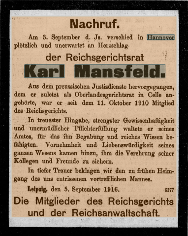 Nachruf des RG